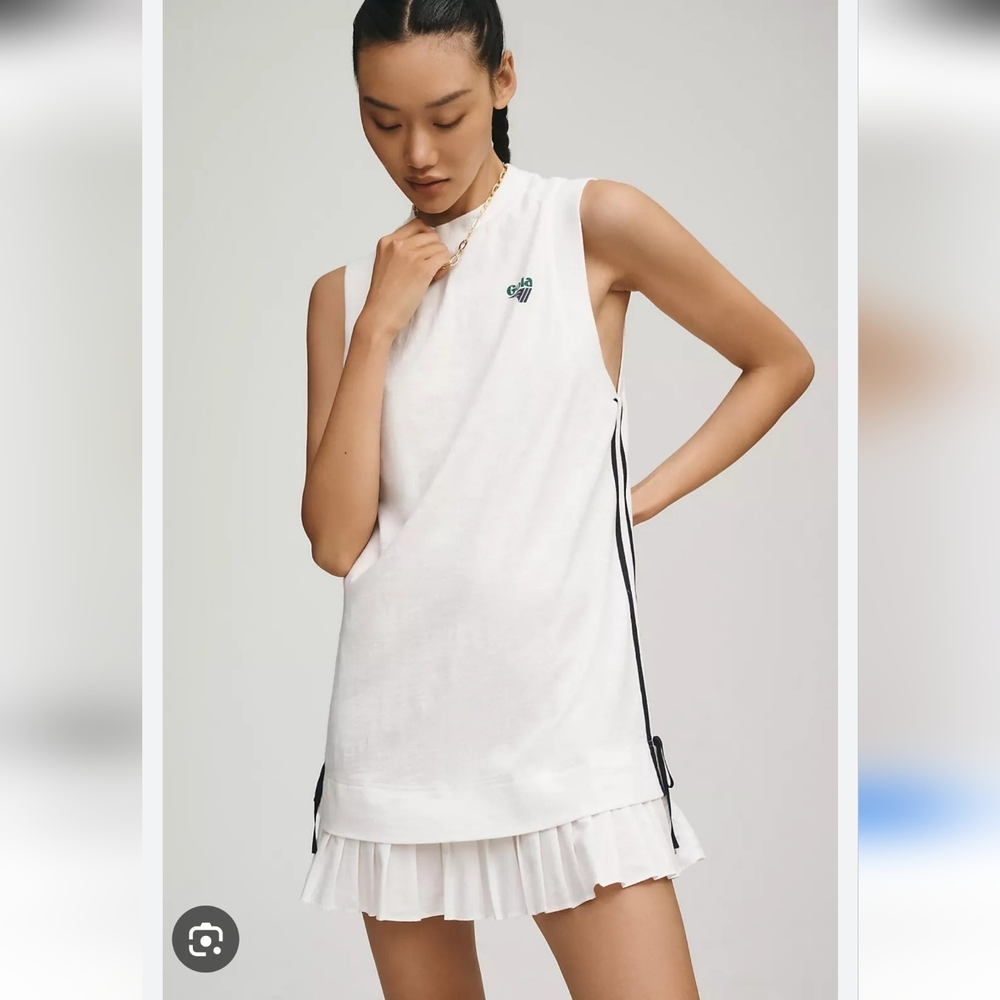 Gola x Anthropologie ✨️ White Sleeveless Layer Up Mini Dress Size L